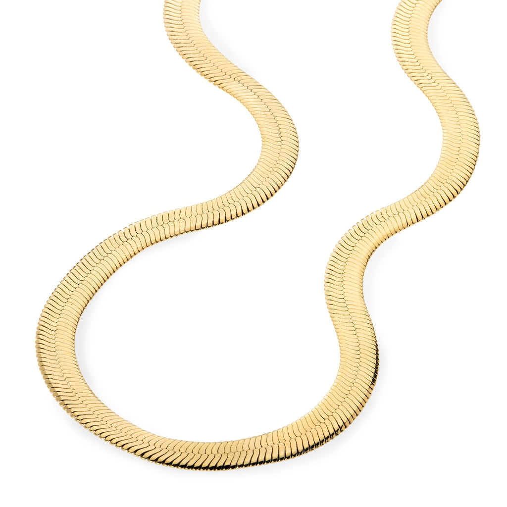 Men's 10MM Gold Herringbone Chain Necklace , Chains, SpicyIce - 3