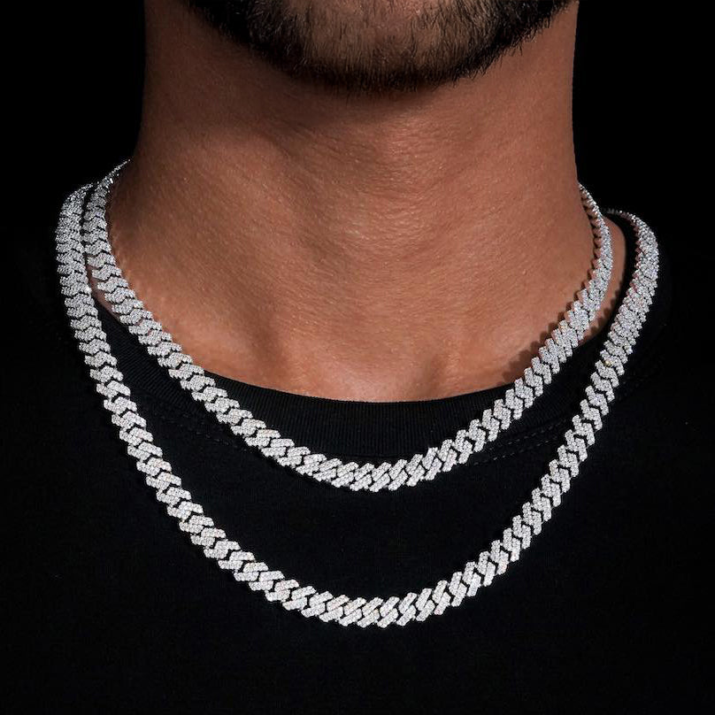 8MM Moissanite Prong Cuban Link Chain – SpicyIce