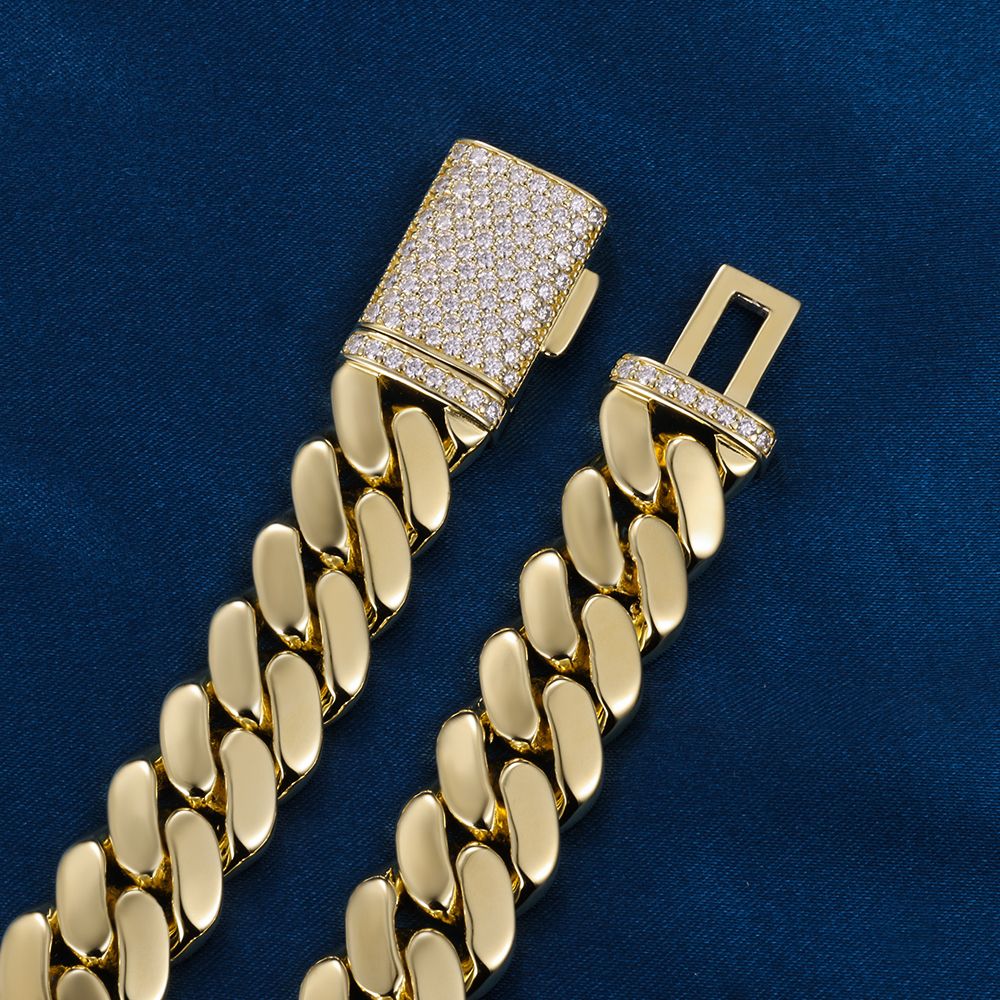 8mm Gold Over Silver Cuban Link Bracelet – SpicyIce