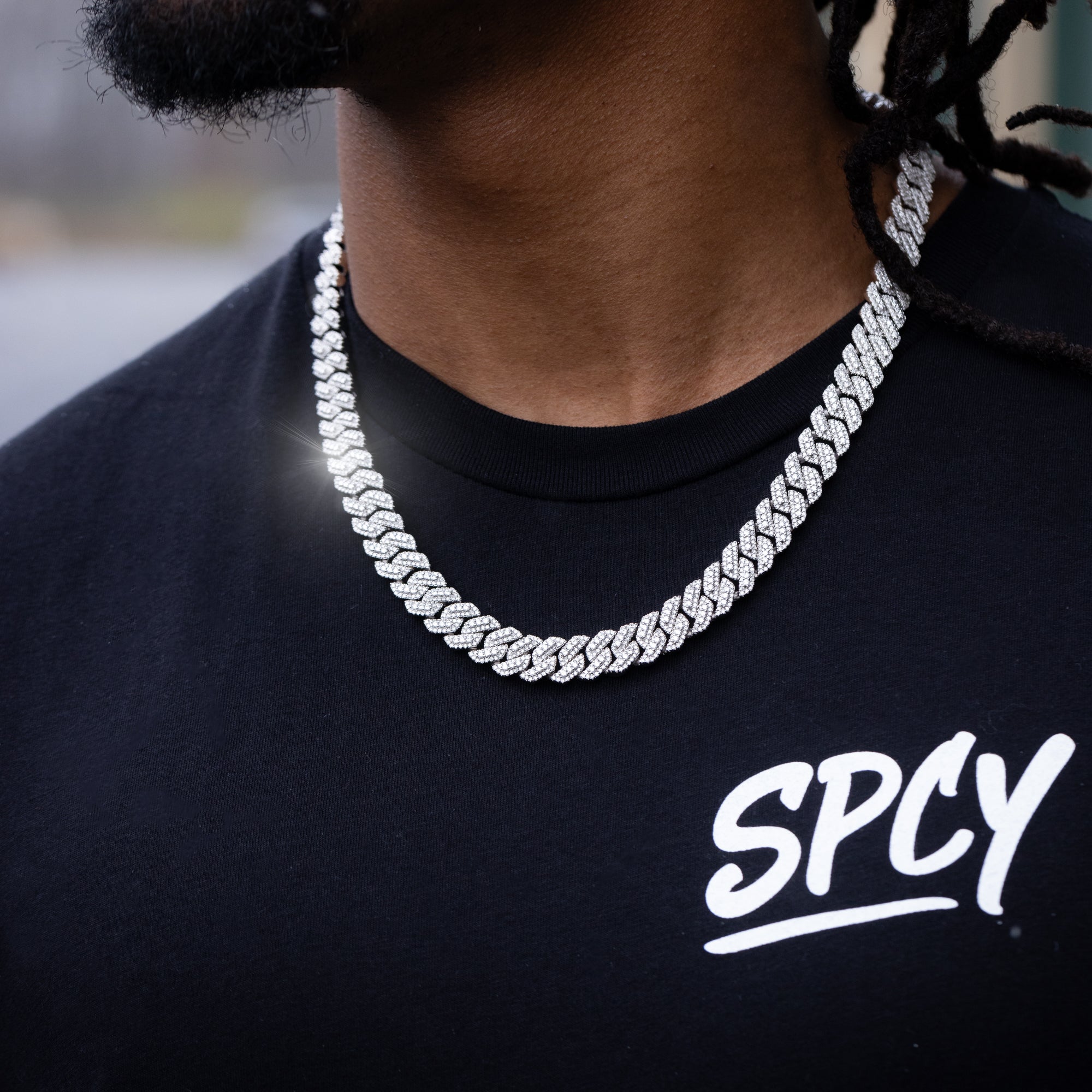 12MM 3D Moissanite Cuban Link Chain – SpicyIce - Main Image