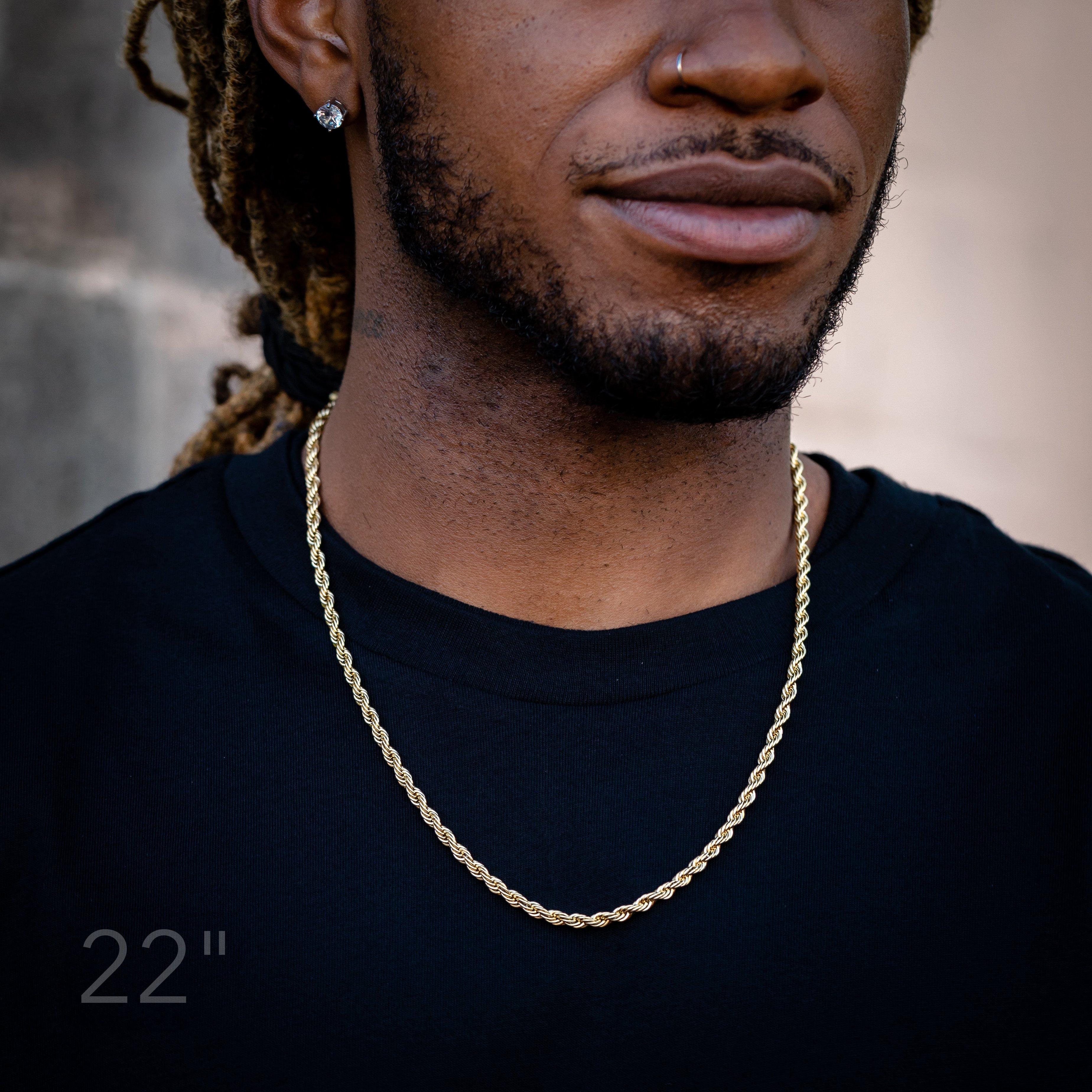 3mm 22 Inch Rope Chain 22 Inch 3mm Rope Chain Solid Gold 2mm 22in 14k Gold Rope Chain 22