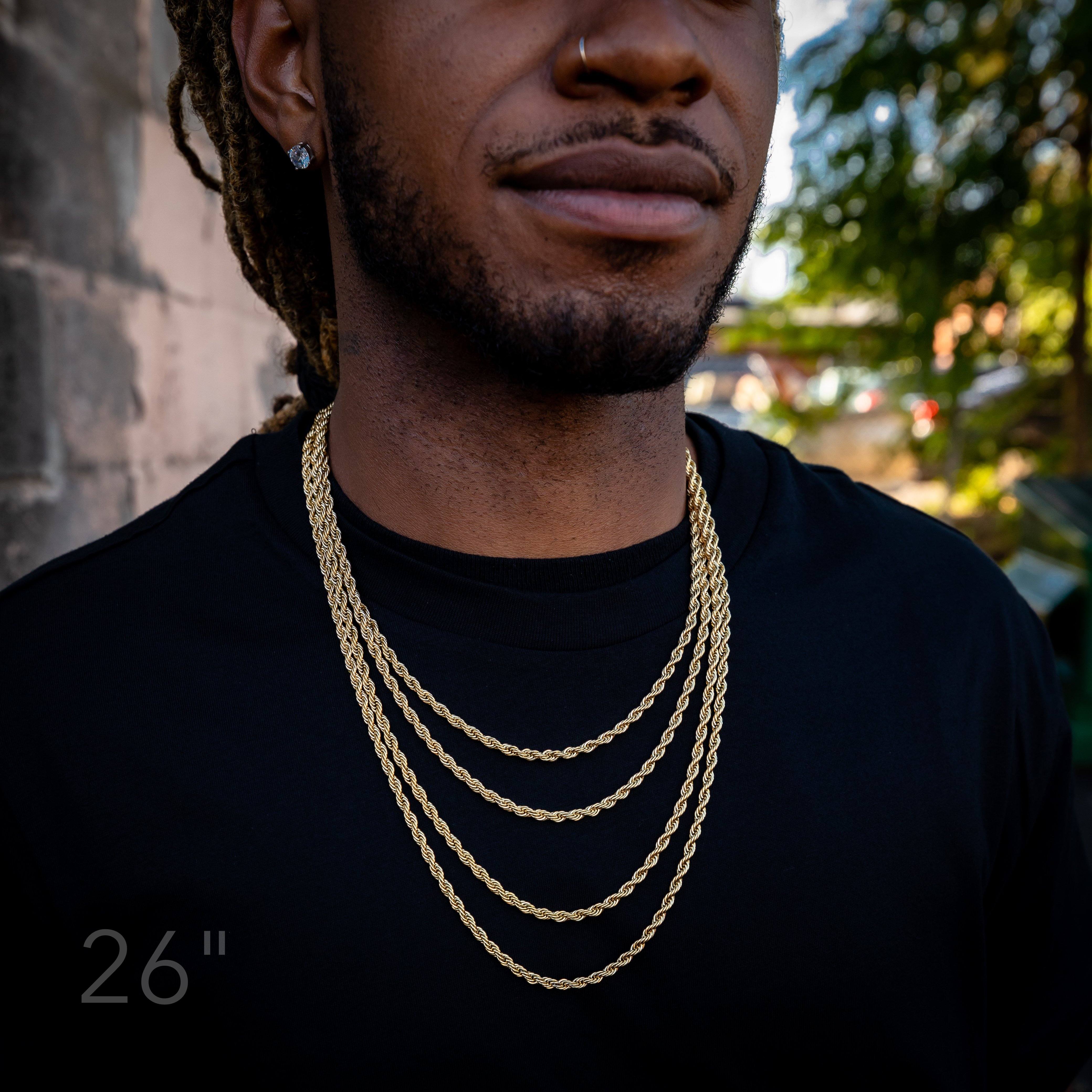 4mm GOLD Rope Chain – SpicyIce