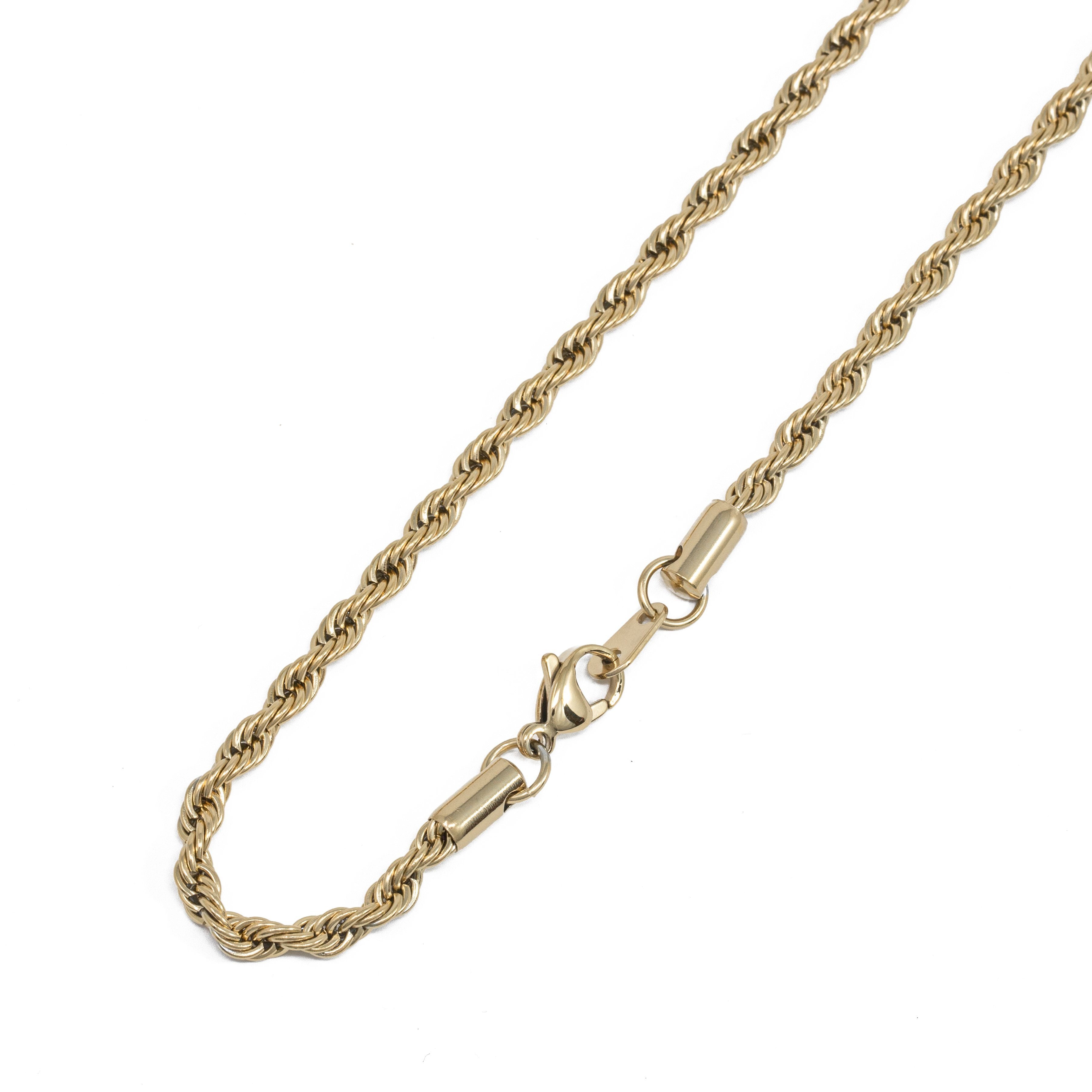 4mm GOLD Rope Chain – SpicyIce