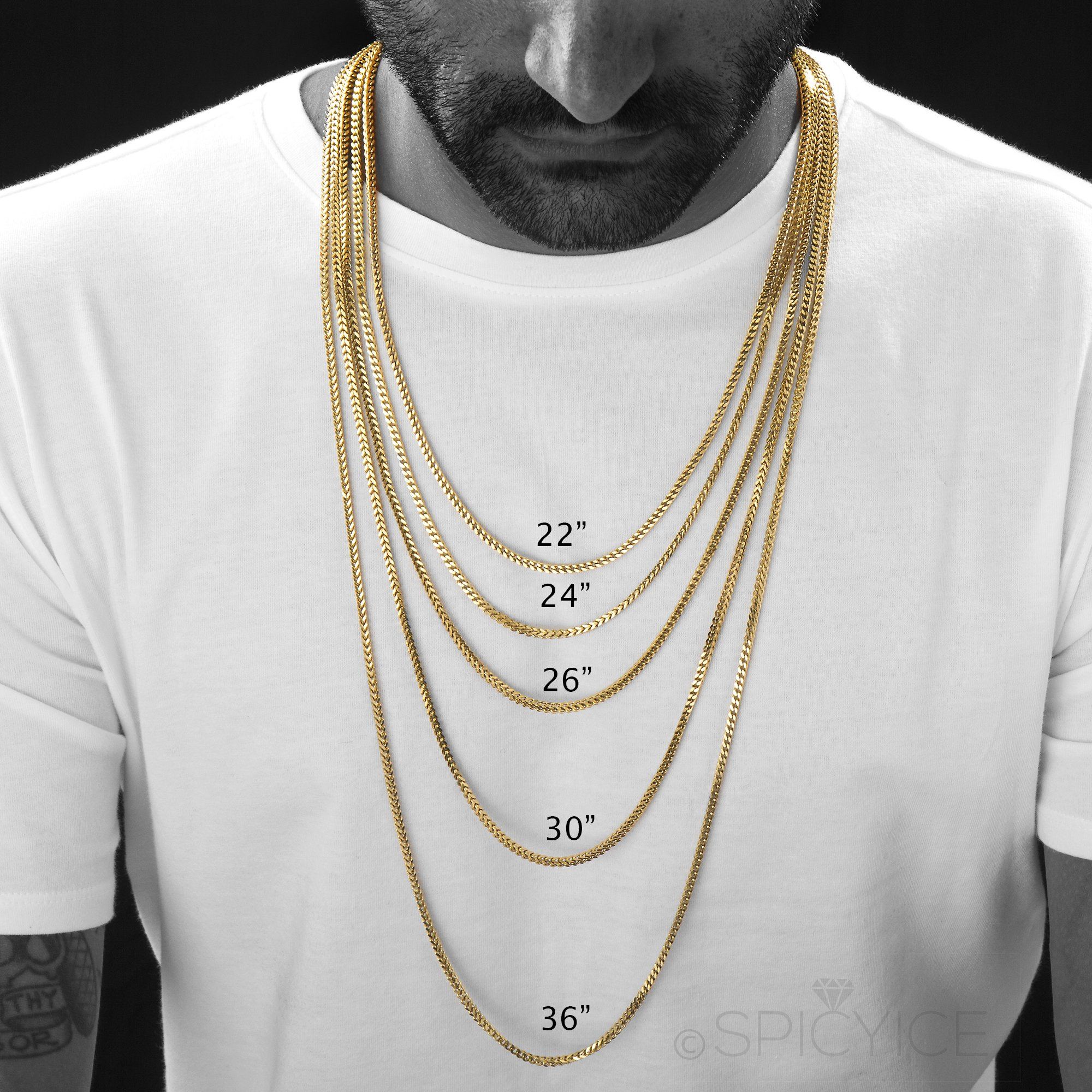 3mm WHITE gold Rope Chain – SpicyIce - Main Image