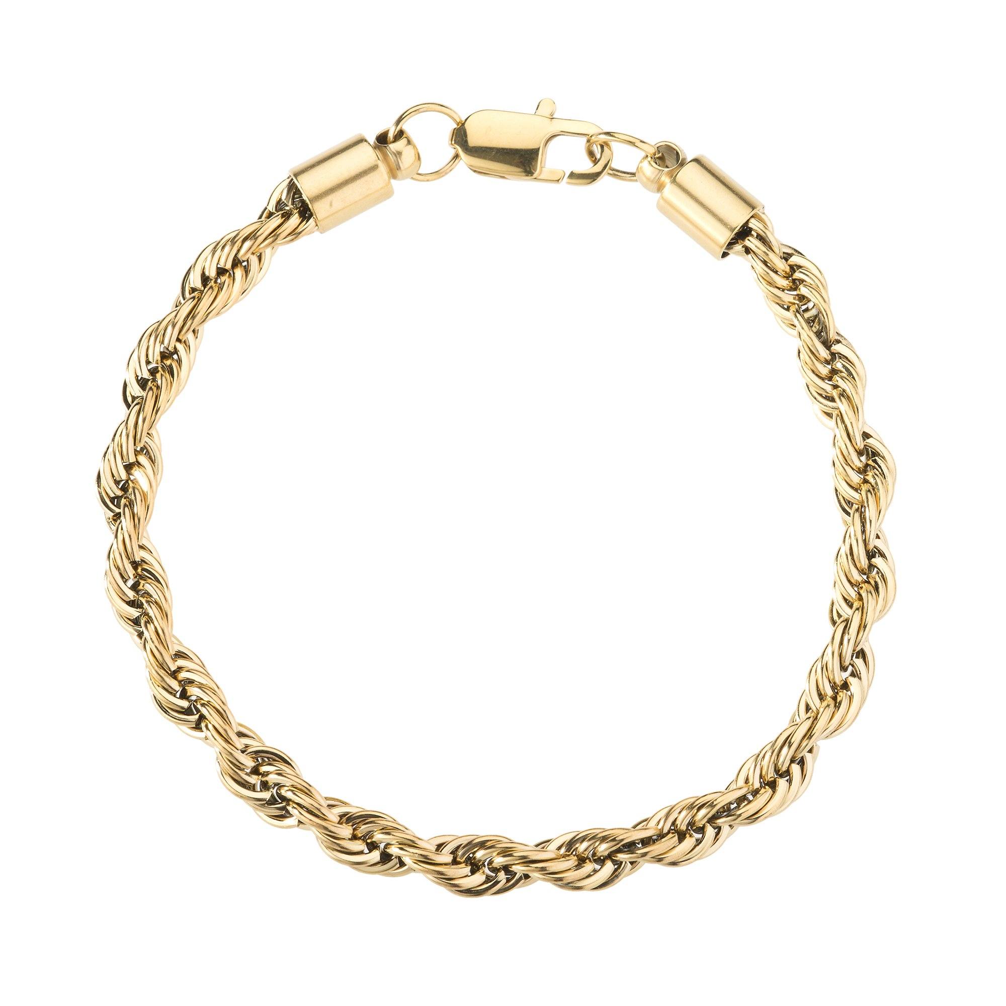 6mm Gold Rope Bracelet