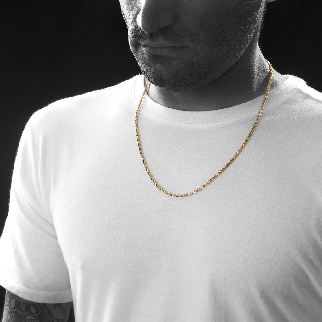 3mm Gold Rope Dookie Chain , Chains, SpicyIce - 3